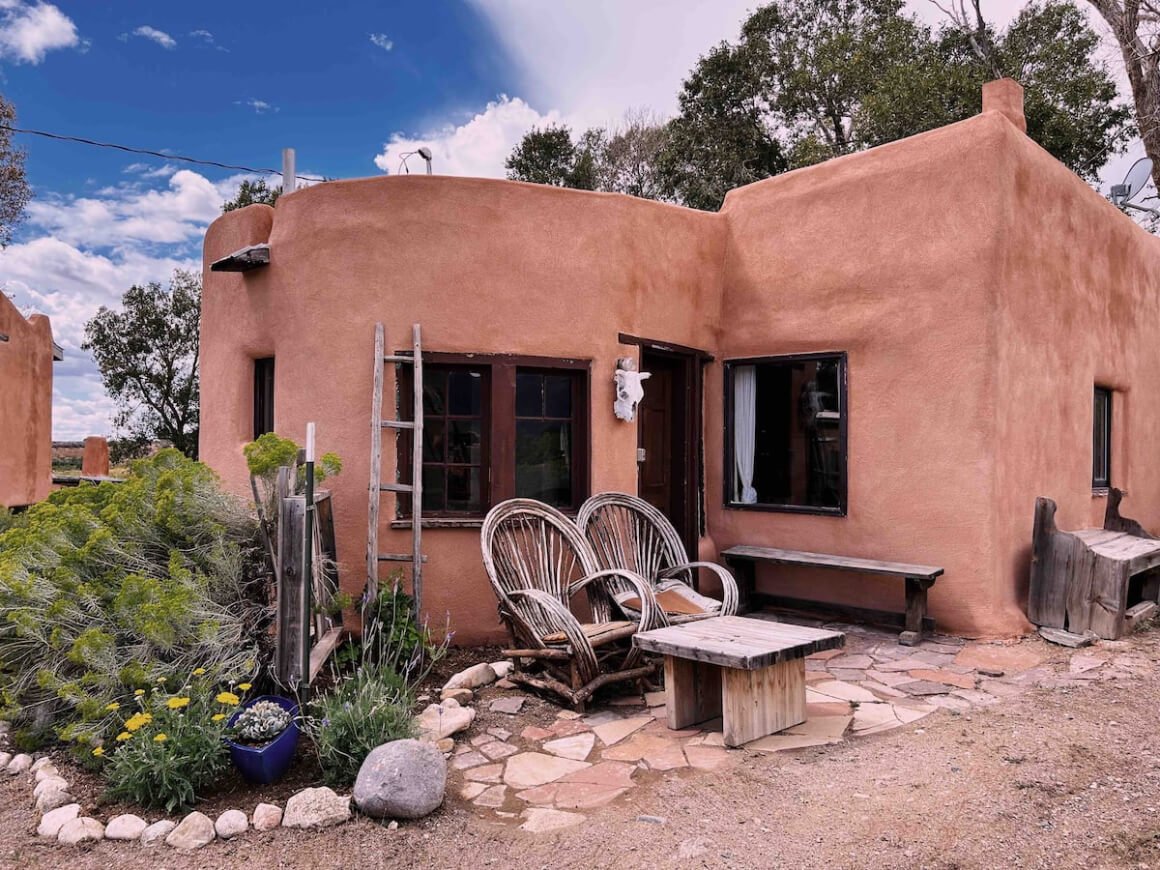 Traditional Adobe House with Antique Interiors, Taos Ski Valley, New Mexico