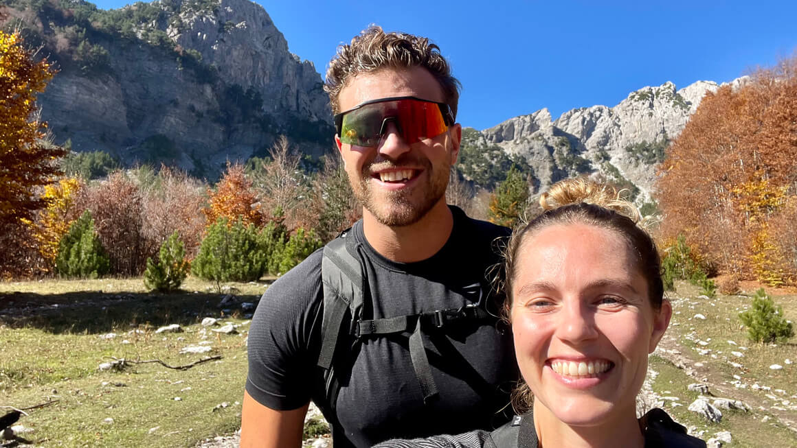 harv and dani doing the valbona to theth, albania