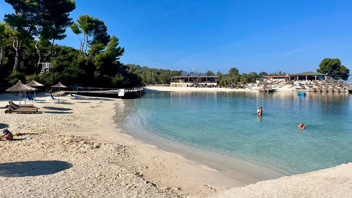 a beach in ksamil, albania