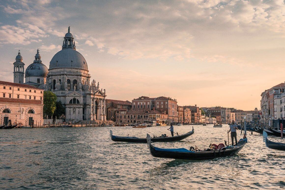 Italy Venice Gondolas waterway