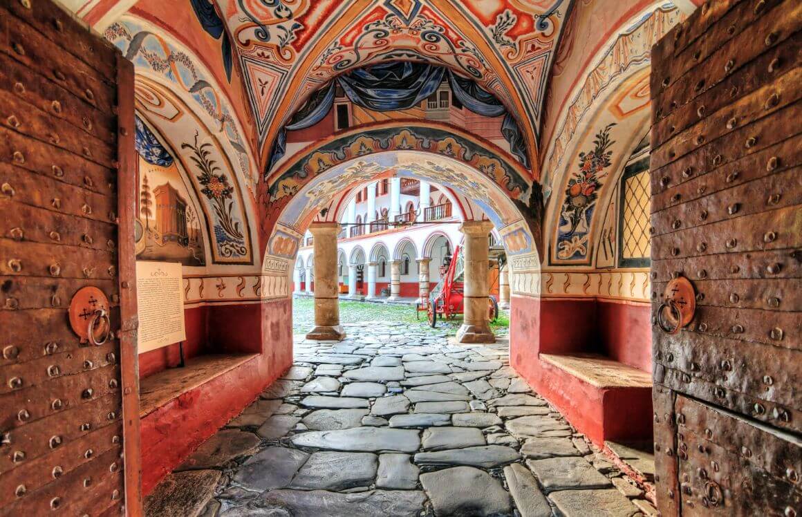 Bulgaria orthodox rila monastery gate