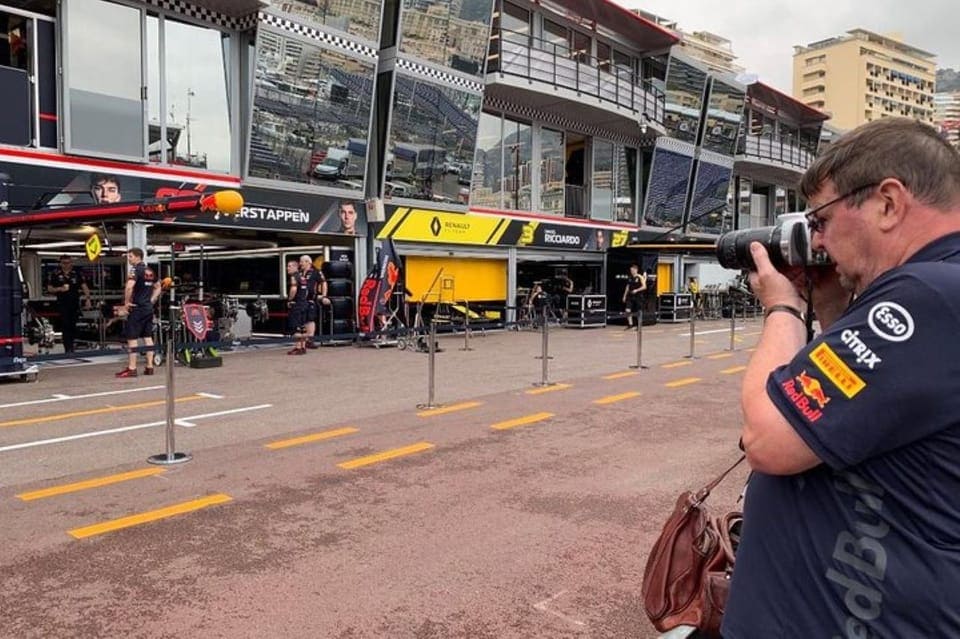 a man photographing the F1 tour Monaco 