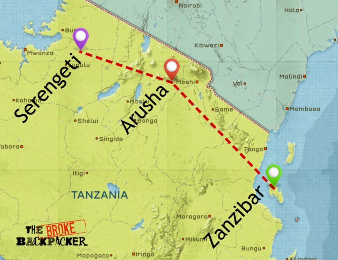 backpacking tanzania itinerary 10 days