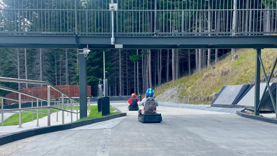 luging at skyline in new zealand