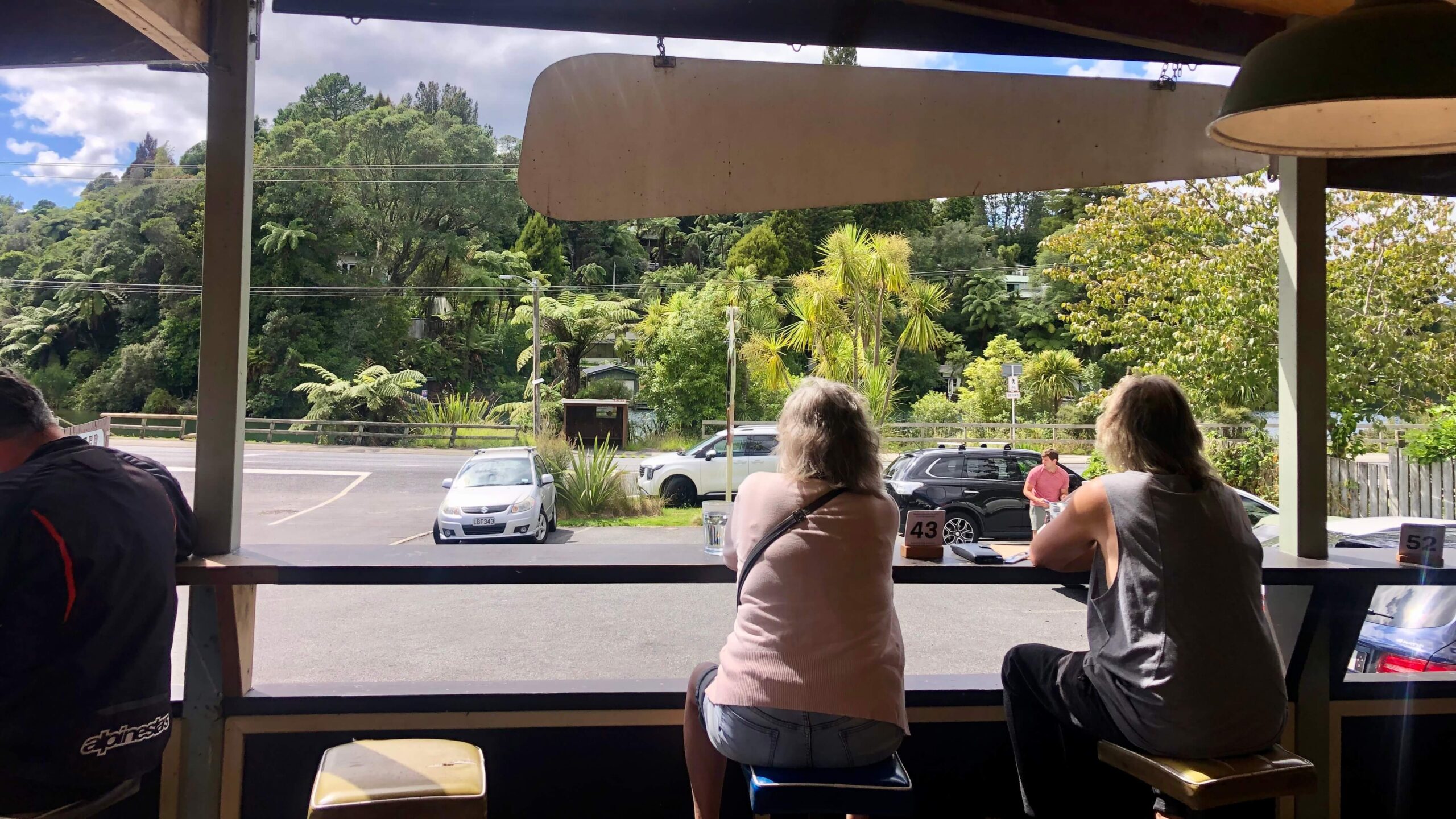 Looking out at Okere Falls, Rotorua, New Zealand