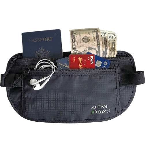 Hirigin Travel Waist Pouch for Passport Money Belt Bag Hidden Security Wallet, Adult Unisex, Size: One size, Beige