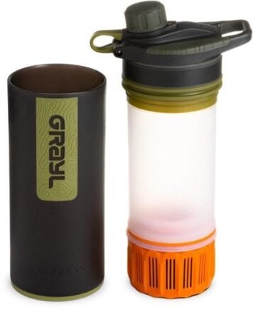 SurviMate Personal Water Filter Bottle with 2-Stage Integrated Filter for  Camping Hiking-K8618