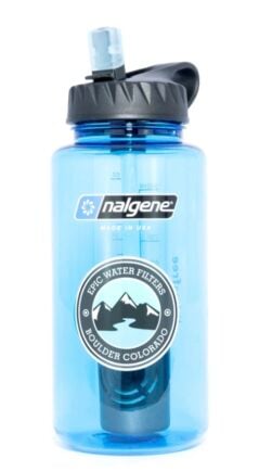  BAYTIZ Water Filter Bottle 1500 L - Portable Water Purification  Unit for Travel, Hiking, Camping, Trek, Road Trip - High Density  Polyethylene : Sports & Outdoors