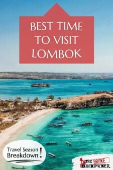 best time to visit Lombok Pinterest image