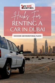 Renting a car in Dubai Pinterest image