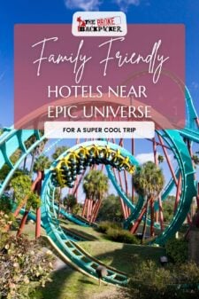 Family friendly hotels near epic universe pinterest image