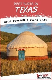 Yurts in Texas Pinterest image