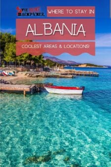 where to stay in Albania Pinterest image