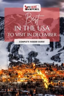 Places to visit in USA In December pinterest image