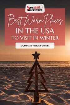 Best warm winter destinations in the USA Pinterest image