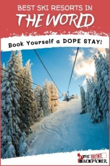 Best ski resorts in the world pinterest image