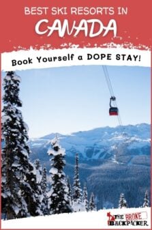 Best ski resorts in Canada Pinterest image