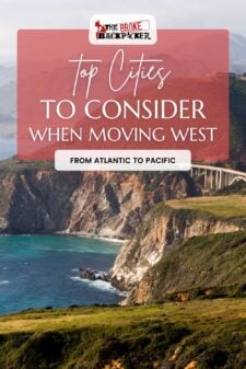 Top cities for moving west Pinterest image