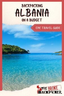 Backpacking Albania travel guide Pinterest image