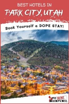 Best hotels in Park City Utah Pinterest image