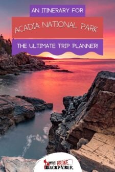 Acadia National Park Itinerary pinterest image