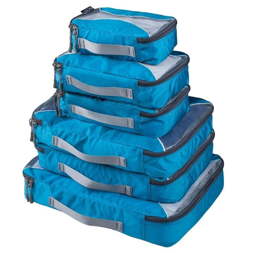 travel backpack packing cubes